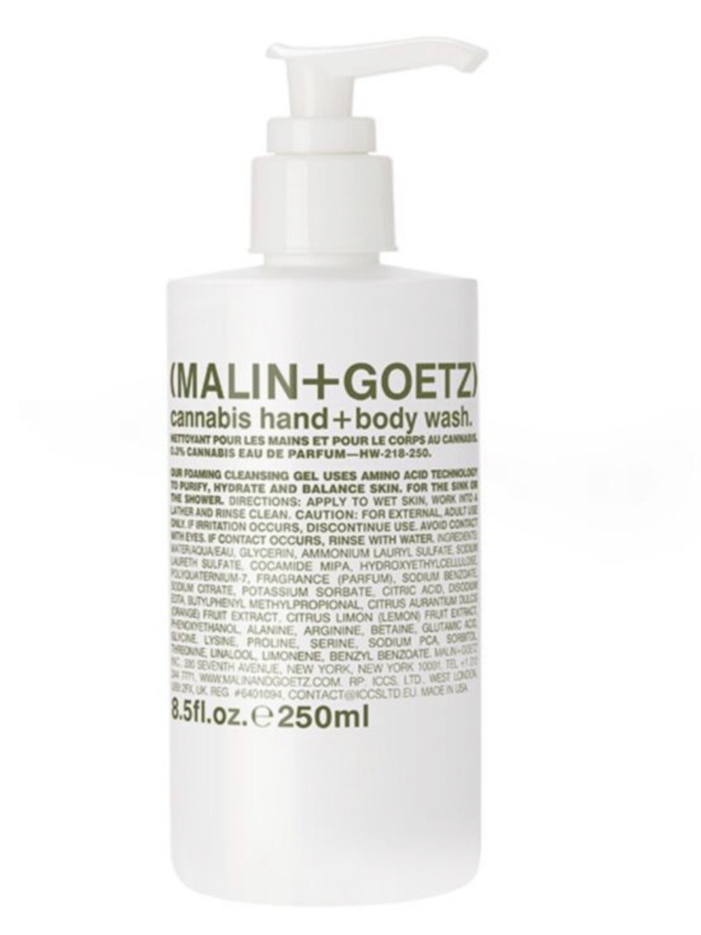 Malin+Goetz Cannabis Hand + Body Gel Cleanser — White